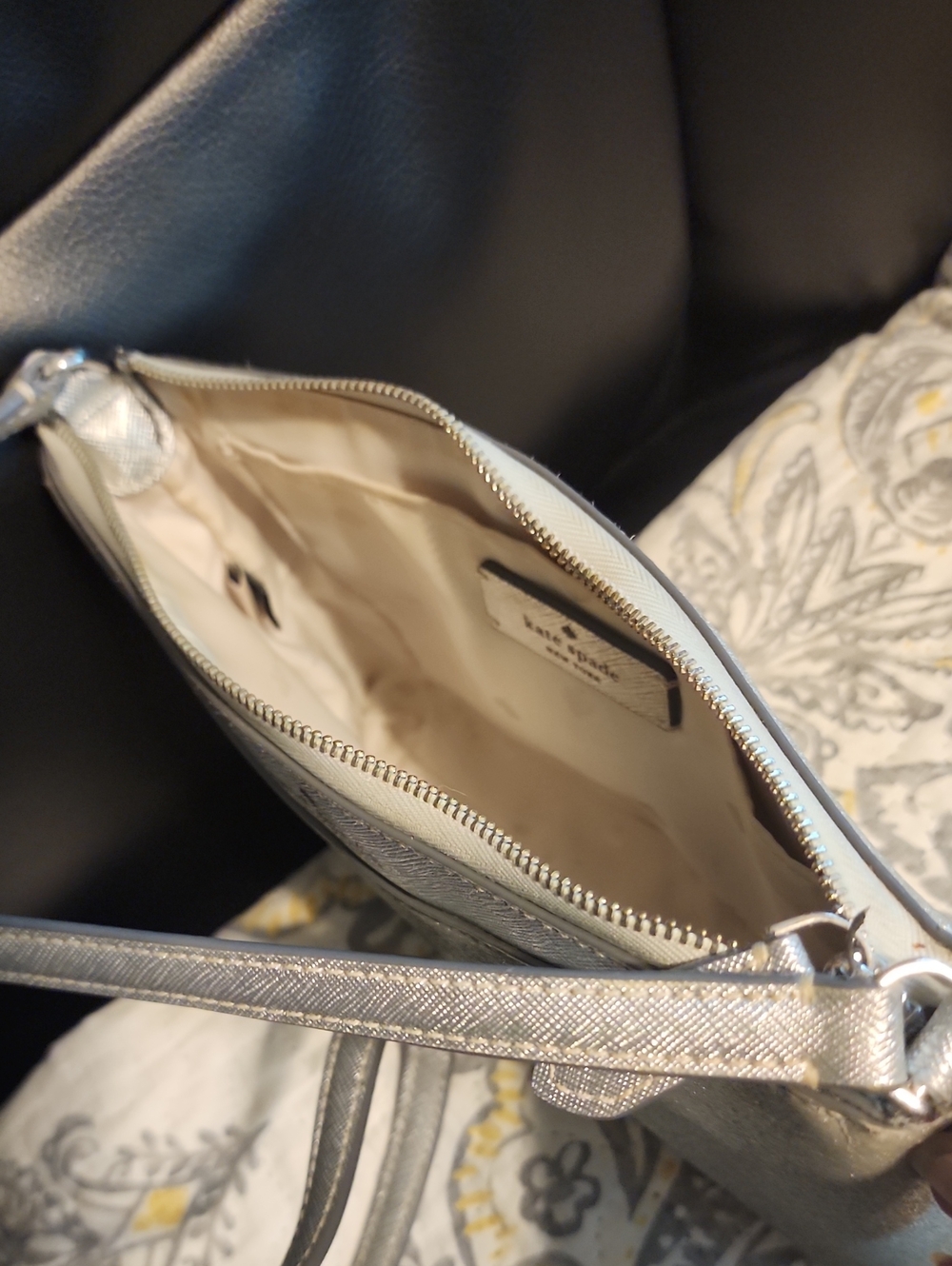 kate spade New York Silver Glitter Crossbody Bag - Picture 4 of 4
